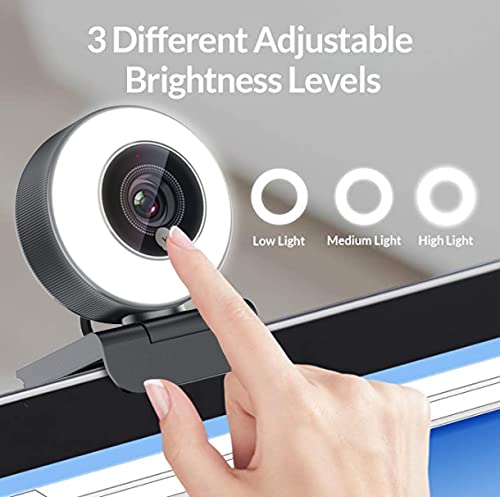 Angetube Webcam pour Le Streaming De Jeux en Streaming 1080P/Anneau Lumineux Réglable Intégré/Autofocus (AF) Avancé Streamer Webcam pour Xbox One Gamer, Facebook Et Youtube Streamer