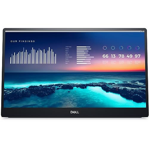 Dell P1424H 14" Full HD (1920x1080) Écran Portable, 60Hz, IPS, 6ms, 2X USB-C, Garantie 3 Ans, Argent