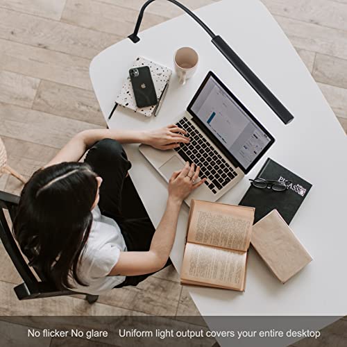 Eyocean 12W Desk Lamp, with Clamp, Eye Protection LED, Adjustable Color Temperature, Touch Control, Memory and Timing Function, for Beautiful Crafts Reading Enjoyment