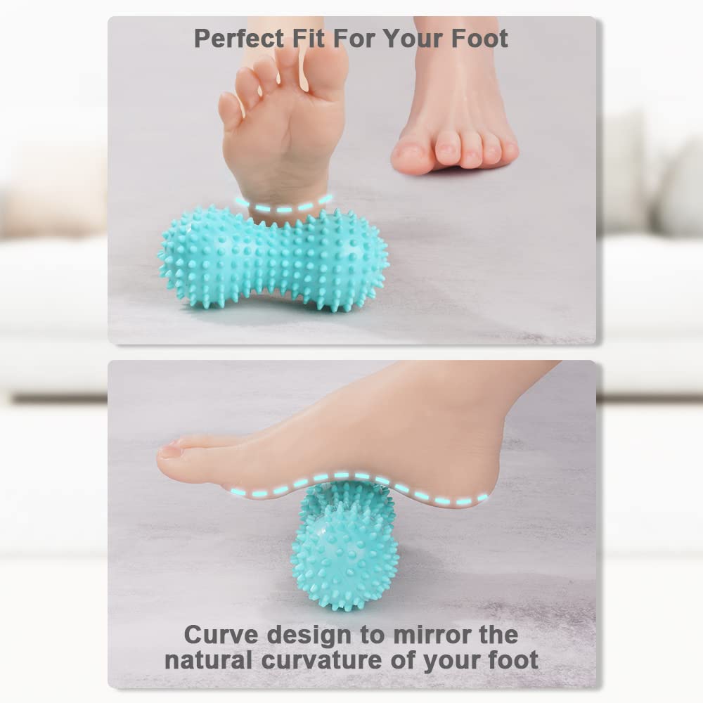 URAQT Set unique de 3 balles de massage différentes, Massage de Trigger Point, Boule Myofasicale, Boule d'exercice, Balle de Massage Pour Masser les Pieds, dos, épaules, Bras