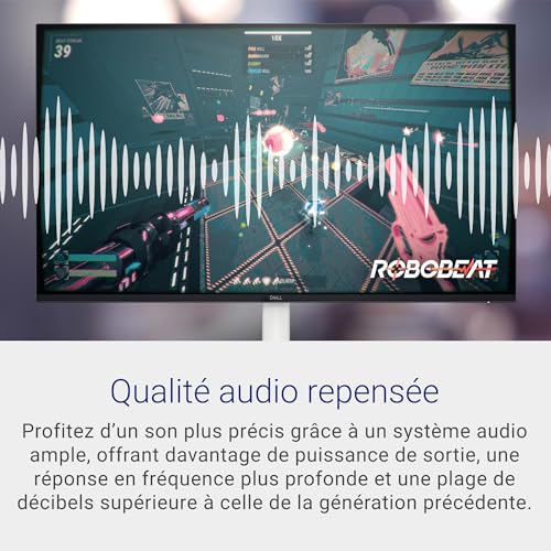 Dell S2425H 24" Full HD (1920x1080) Écran PC, 100Hz, IPS, 4ms, 99% sRGB, Haut-parleurs intégrés, Bords Ultra-Fins, 2X HDMI, Garantie 3 Ans, Blanc
