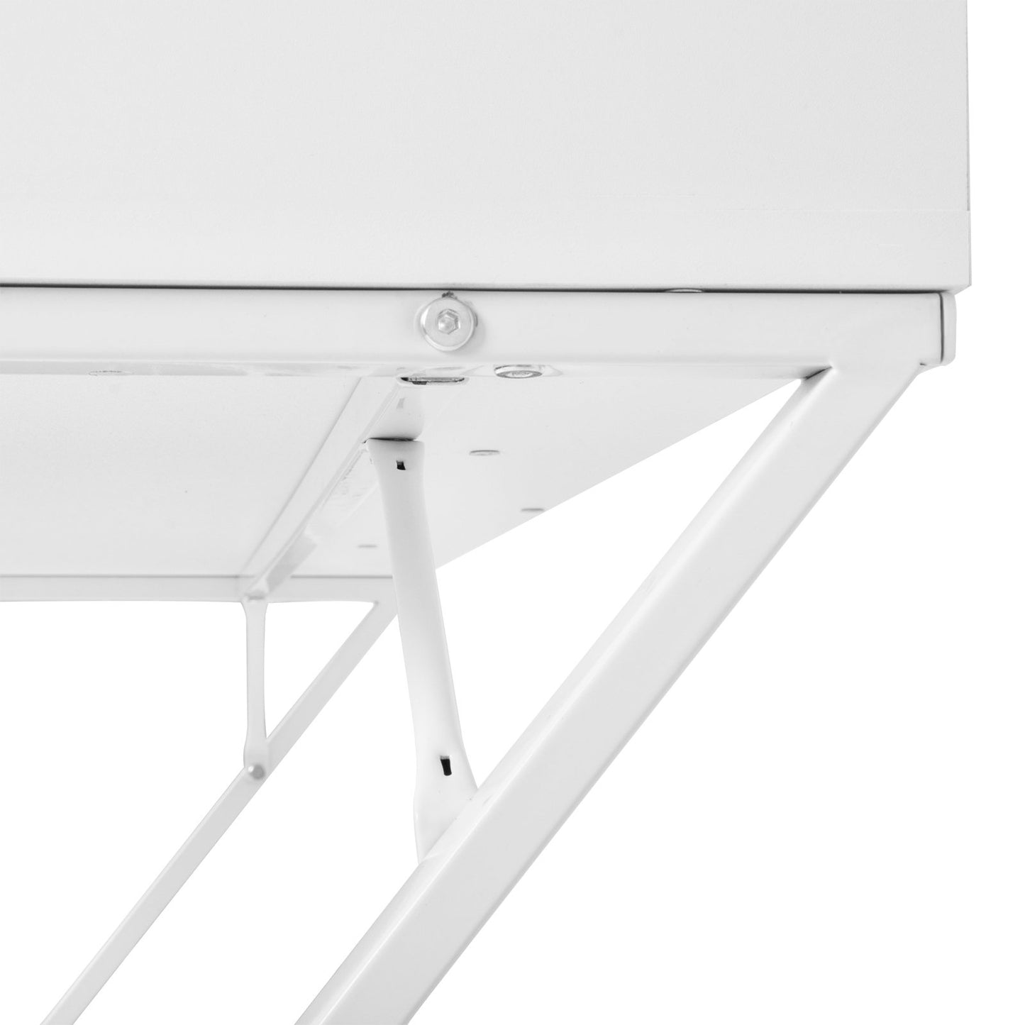WOLTU Bureau d'ordinateur avec 3 tiroirs, 110x50x75cm, Blanc, Table de Bureau en Acier et MDF, Table de Travail, PC Table