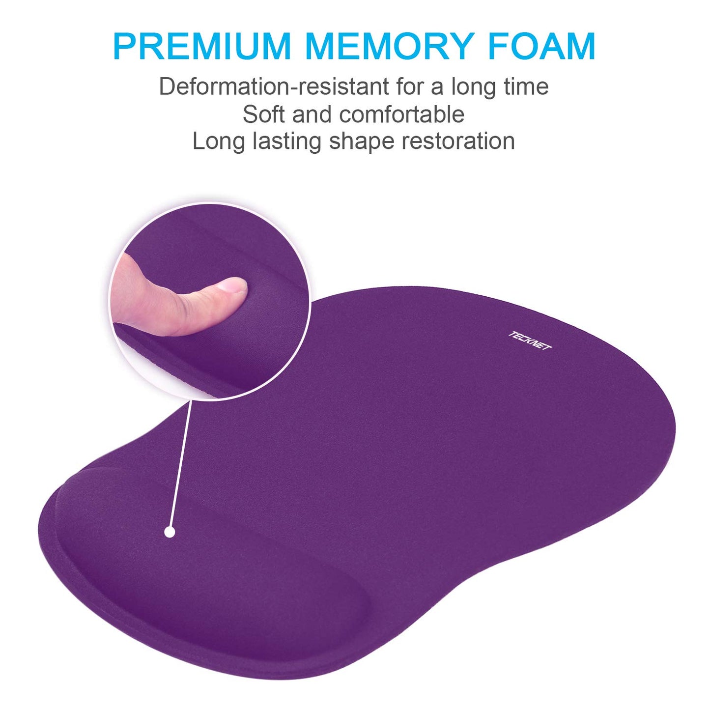 TECKNET Tapis de Souris, Confort avec Repose-Poignet Ergonomique