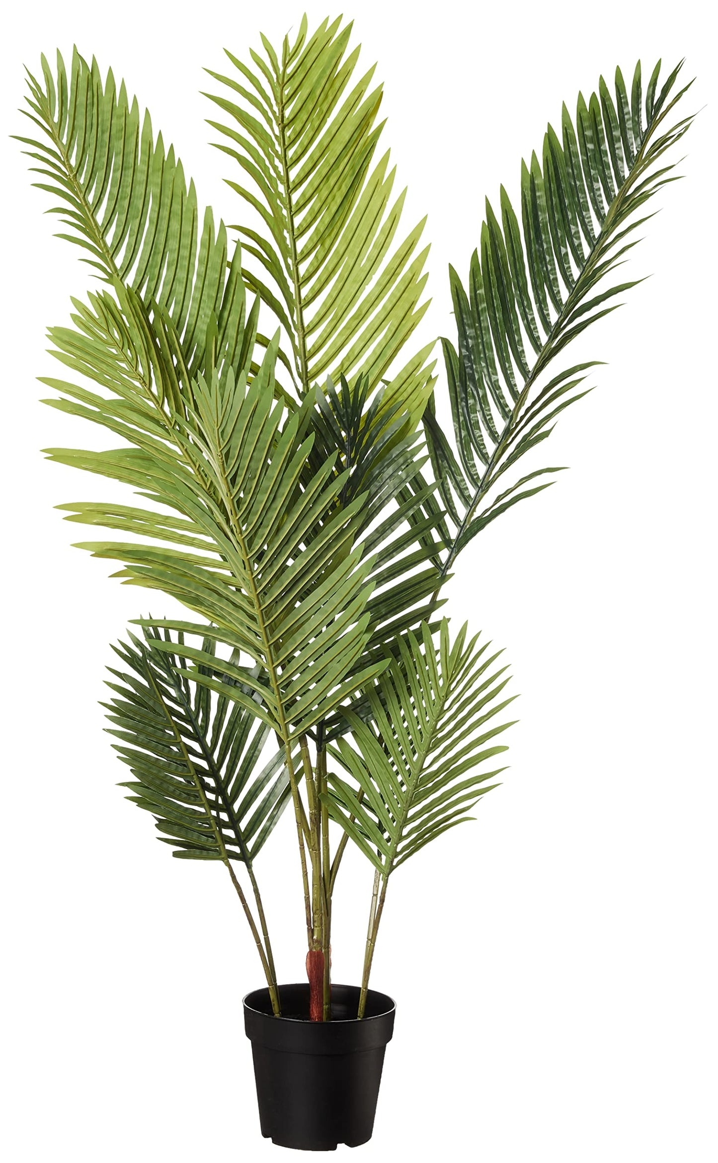 Amazon Basics Palmier artificiel avec pot de fleurs en plastique, 119.8 cm, vert