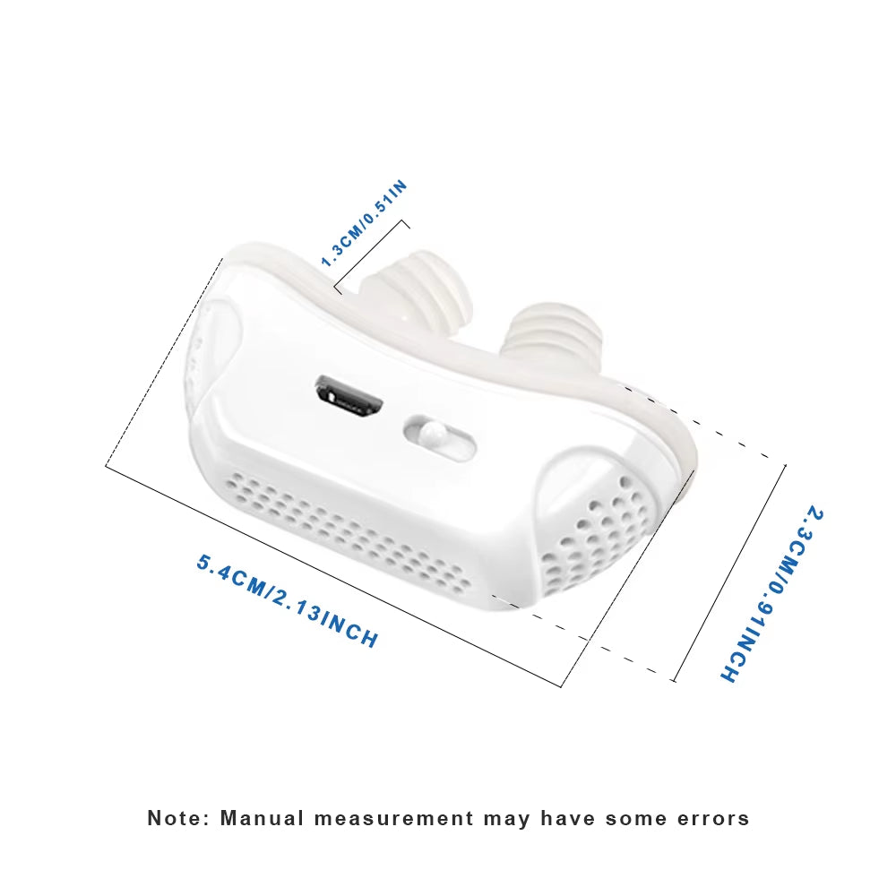 Anti Snoring Devices Upgraded Adjustable Wind Speed Electric Snoring Solution Snore Reducing anti Snore Stopper Blue