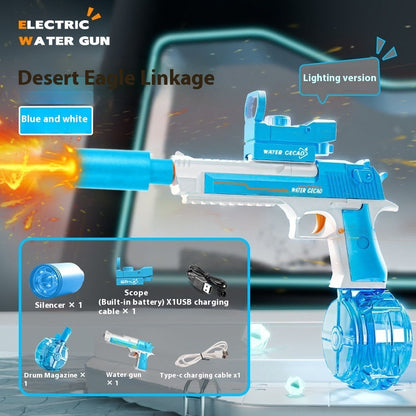 Fire Rat Electric Water Pistol Cool Light Full Automatic Water Spray Gun Summer Toy Sports Entertainment Children Gifts AC223