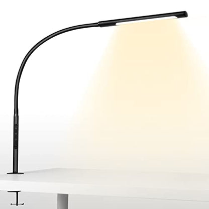 Eyocean 12W Desk Lamp, with Clamp, Eye Protection LED, Adjustable Color Temperature, Touch Control, Memory and Timing Function, for Beautiful Crafts Reading Enjoyment