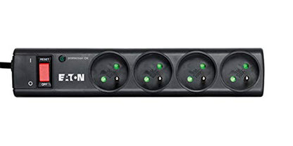 Eaton Multiprise/Parafoudre - Eaton Protection Strip 4 FR - PS4F - 4 prises FR - Noir