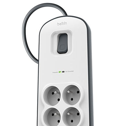 Belkin BSV804ca2M 8 prises Avec 2 ports USB - Blanc