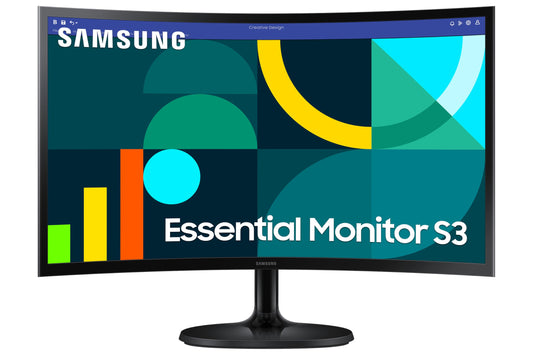 SAMSUNG S36GD Essential S24D364GAU Moniteur incurvé 24" avec Panneau VA, résolution Full HD, Temps de réponse 4 ms, taux de rafraîchissement 100 Hz, Eco Saving Plus, Flicker Free, Noir