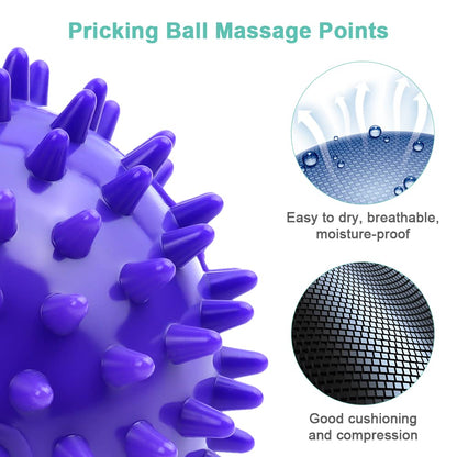 URAQT Set unique de 3 balles de massage différentes, Massage de Trigger Point, Boule Myofasicale, Boule d'exercice, Balle de Massage Pour Masser les Pieds, dos, épaules, Bras