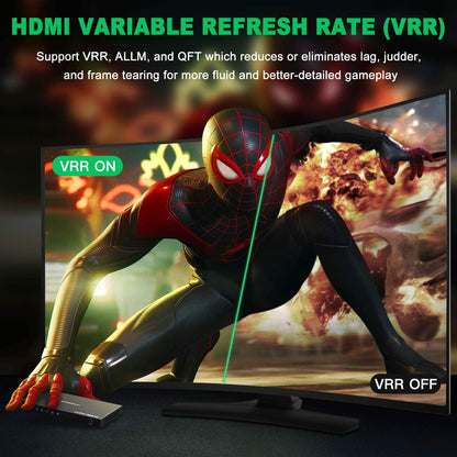 HDMI 2.1 Switch 8K 60Hz, AVIDGRAM HDMI Commutateur 4 entrées 1 Sortie avec IR télécommande, 4 Port 4K 120Hz Auto HDMI Selector Hub Support 8K 48Gbps pour Xbox Series X PS4 Pro PS5 UHD TV