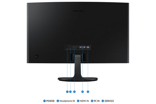SAMSUNG S36GD Essential S24D364GAU Moniteur incurvé 24" avec Panneau VA, résolution Full HD, Temps de réponse 4 ms, taux de rafraîchissement 100 Hz, Eco Saving Plus, Flicker Free, Noir