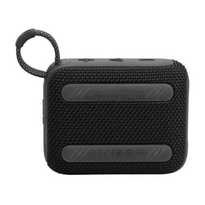 JBL GO 4, Enceinte Bluetooth ultra-portable, son JBL Pro, basses percutantes, 7 heures d'autonomie, fonction Playtime Boost, résistante à l'eau et à la poussière IP67, noir