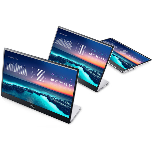 Dell P1424H 14" Full HD (1920x1080) Écran Portable, 60Hz, IPS, 6ms, 2X USB-C, Garantie 3 Ans, Argent