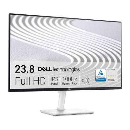 Dell S2425H 24" Full HD (1920x1080) Écran PC, 100Hz, IPS, 4ms, 99% sRGB, Haut-parleurs intégrés, Bords Ultra-Fins, 2X HDMI, Garantie 3 Ans, Blanc