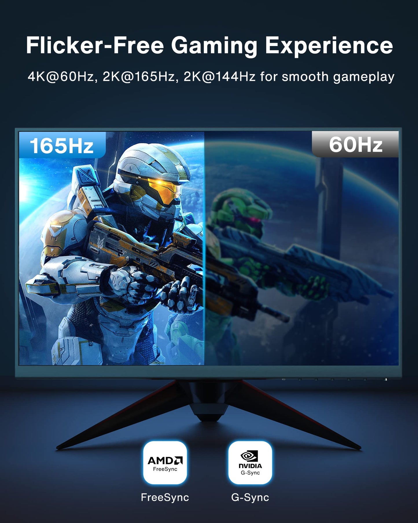 IVANKY Câble DisplayPort 144Hz 2m, [Certifié VESA] Supporte 4K@60Hz, 2K@144Hz, 2K@165Hz, avec FreeSync et G-Sync, pour ASUS, Dell, Acer, Carte Graphique GTX, Moniteur de jeu 144Hz