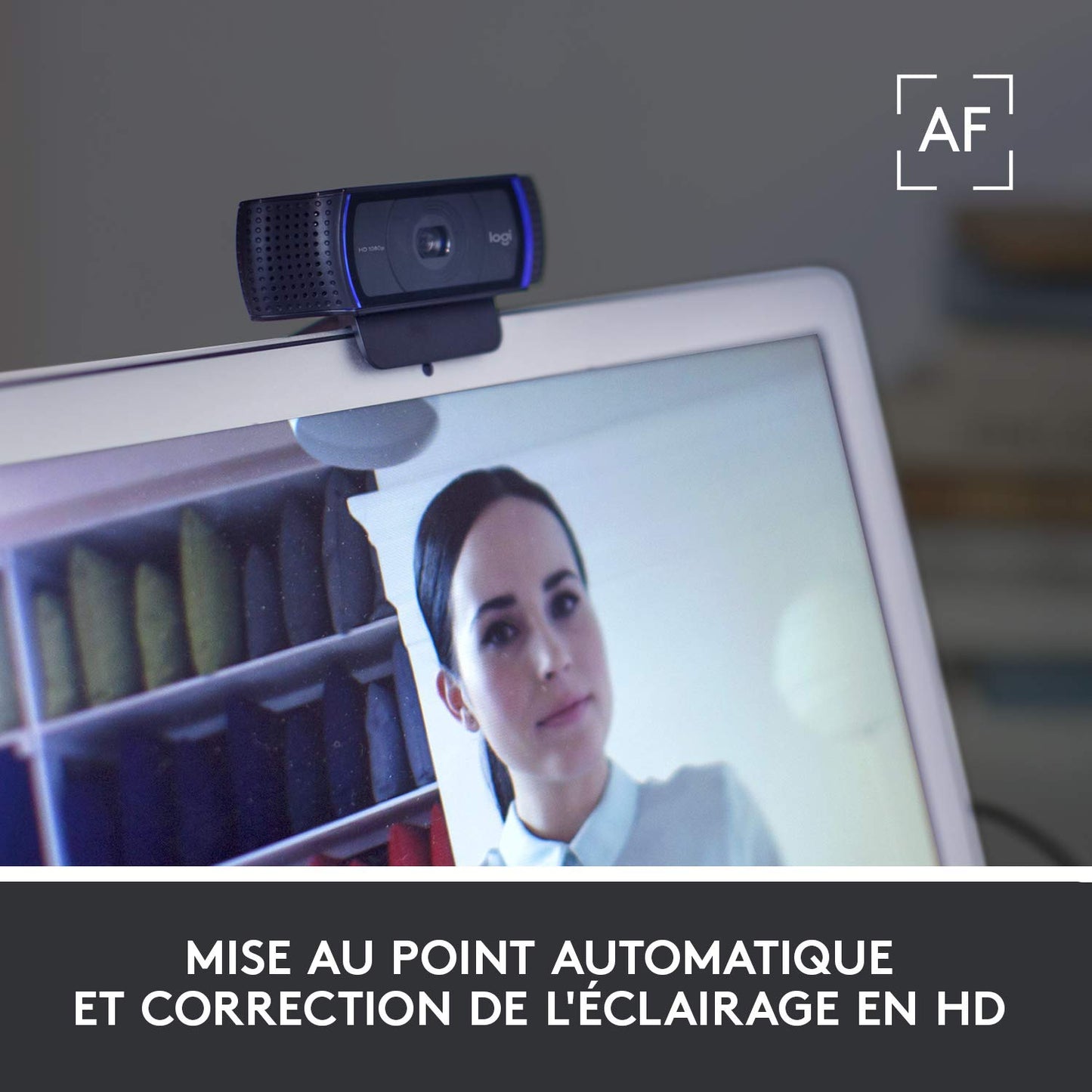 Logitech Webcam C920 HD Pro, Appels et Enregistrements Vidéo Full HD 1080p, Webcam Streaming, Deux Microphones, Petite, Agile, Réglable, PC/Mac/Portable/Tablette/Chromebook - Noir
