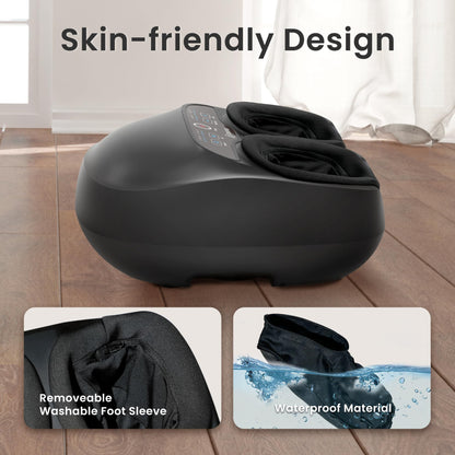 COMFIER Appareil de Massage Des Pieds, Massage Shiatsu des Pieds Avec Fonction de Chaleur, Pétrissage, Roulement et Compression d'air, Masseur de pieds électrique à 3 intensités,Jusqu'à la Pointure 46