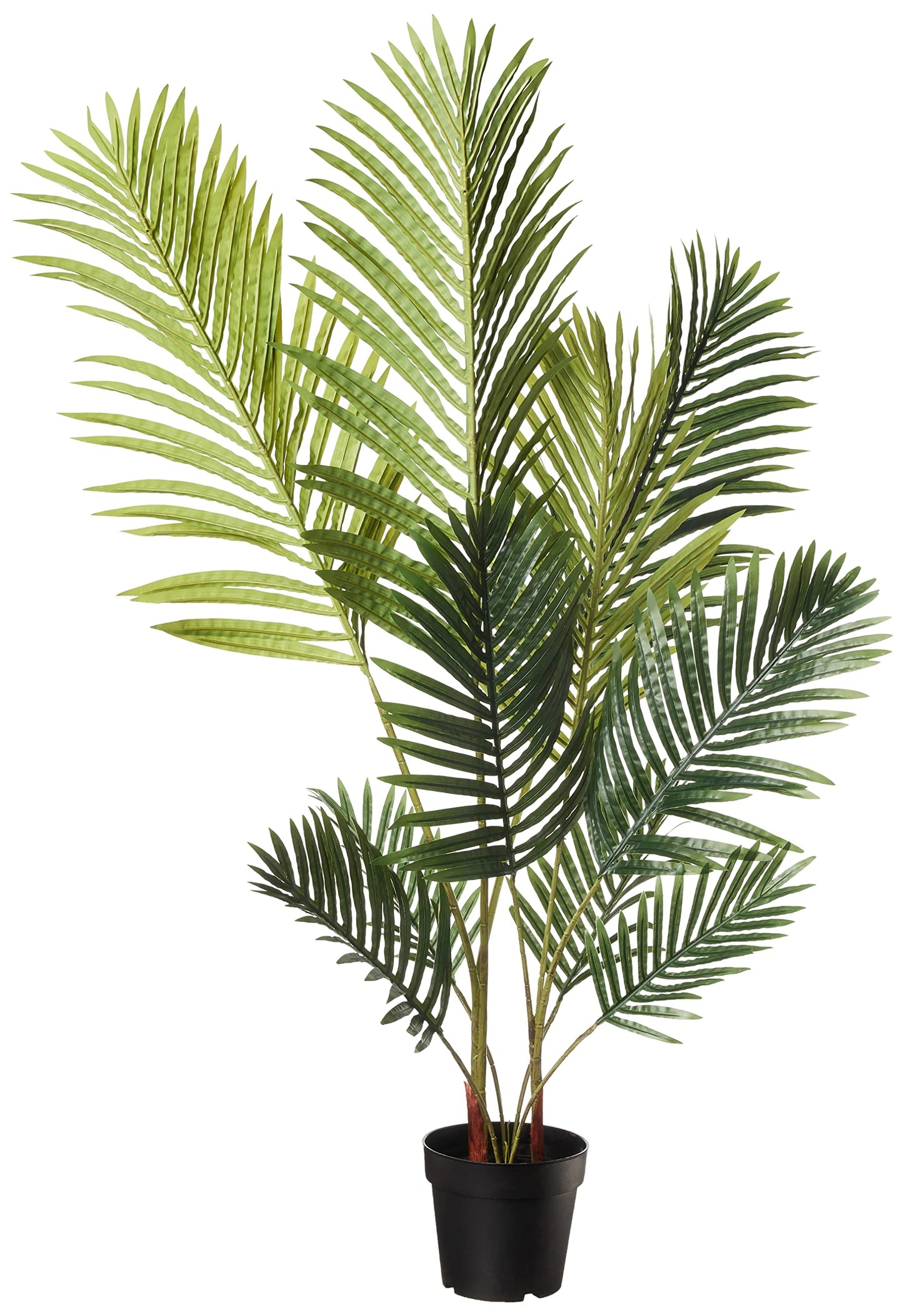 Amazon Basics Palmier artificiel avec pot de fleurs en plastique, 119.8 cm, vert