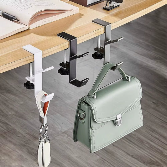 Portable Hanging Bag Hook Student Desk Side Hanging Bag Artifact Removable Mobile Handbag Holders Multi-Functional Table Hook